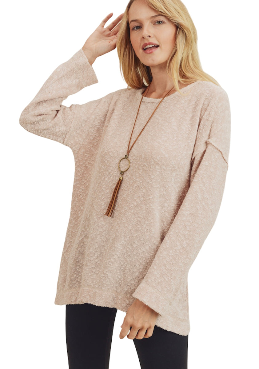 Subtle Glances Open Back Sweater Livy Loo Boutique