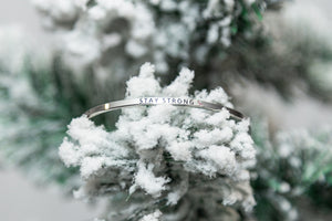 Stay Strong bracelet - Silver