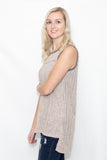 Waiting for You Mocha Sleeveless Top