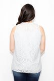 All Things Lace Sleeveless Top Grey