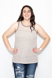 Waiting for You Mocha Sleeveless Top