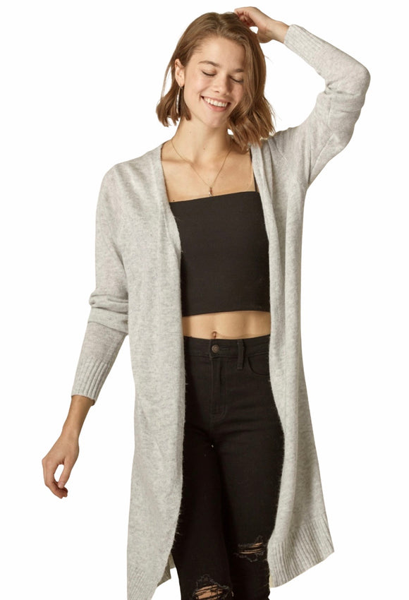 True To My Heart Oatmeal Cardigan