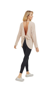 Subtle Glances Open Back Sweater