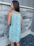 Bloom In The Night Mint Floral Dress