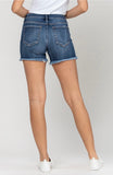 Cello Boyfriend High Rise Shorts - Dark Wash