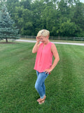 Coming Home to You Coral Blouse