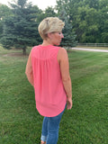 Coming Home to You Coral Blouse