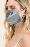 Camo Print Face Mask