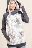 Chilly Nights Floral Double Hoodie