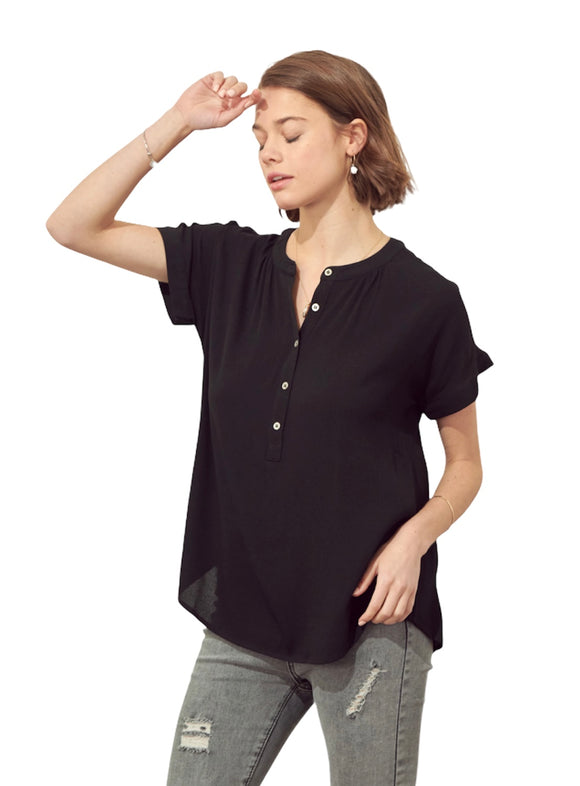 You Make It Easy Blouse - Black