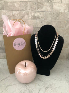 Rose Gold 3 Tier Necklace