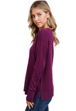 Just Between Us Knit Sweater - Eggplant