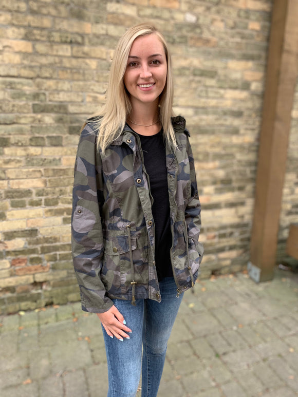 Lightweight Fleece Lined Jacket - Camo