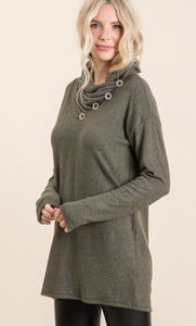 Embrace The Day Olive Tunic