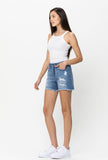 Cello Boyfriend High Rise Shorts - Medium Wash