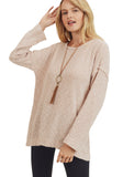 Subtle Glances Open Back Sweater