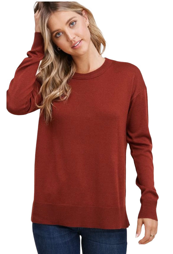 Just Between Us Knit Sweater - Copper