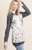 Chilly Nights Floral Double Hoodie